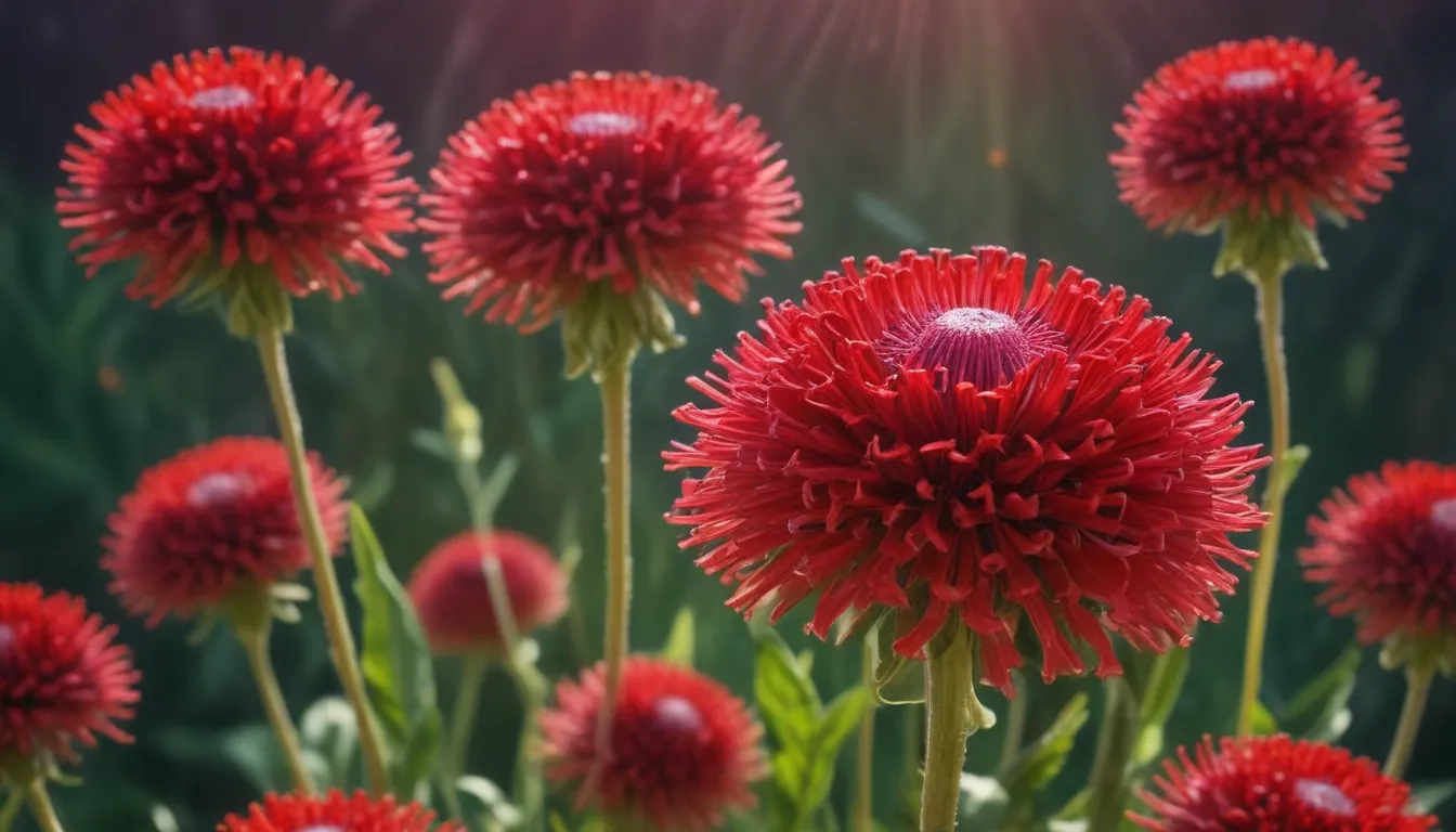 Red Gomphrena Globosa: A Spiritual Journey Through Color and Texture